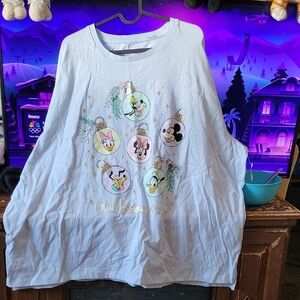 Disney Kids' Light Blue Holiday Character Tee